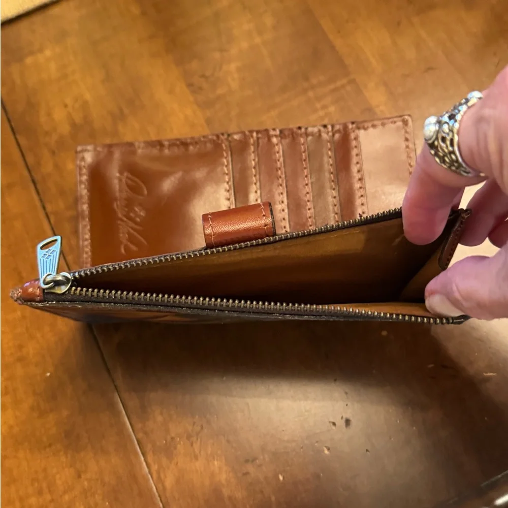 Patricia Nash Blue and Brown Floral Wallet - Picture 6 of 7